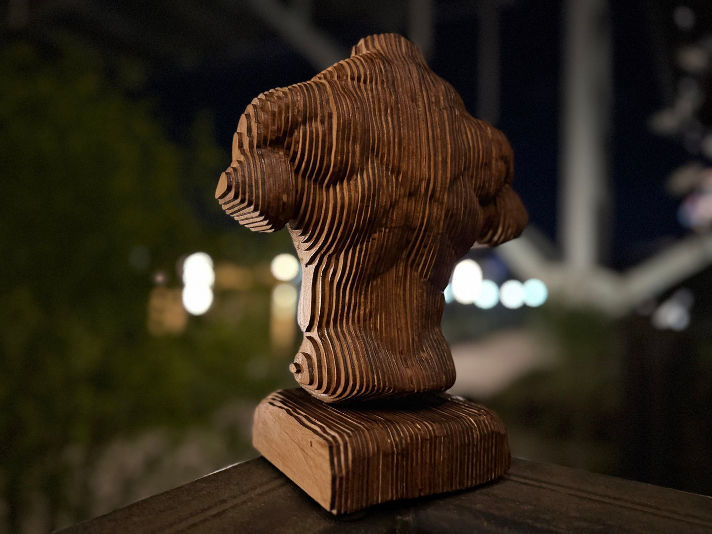 Handmade Layered Wood Torso Sculpture -
11.5" Modern Decor