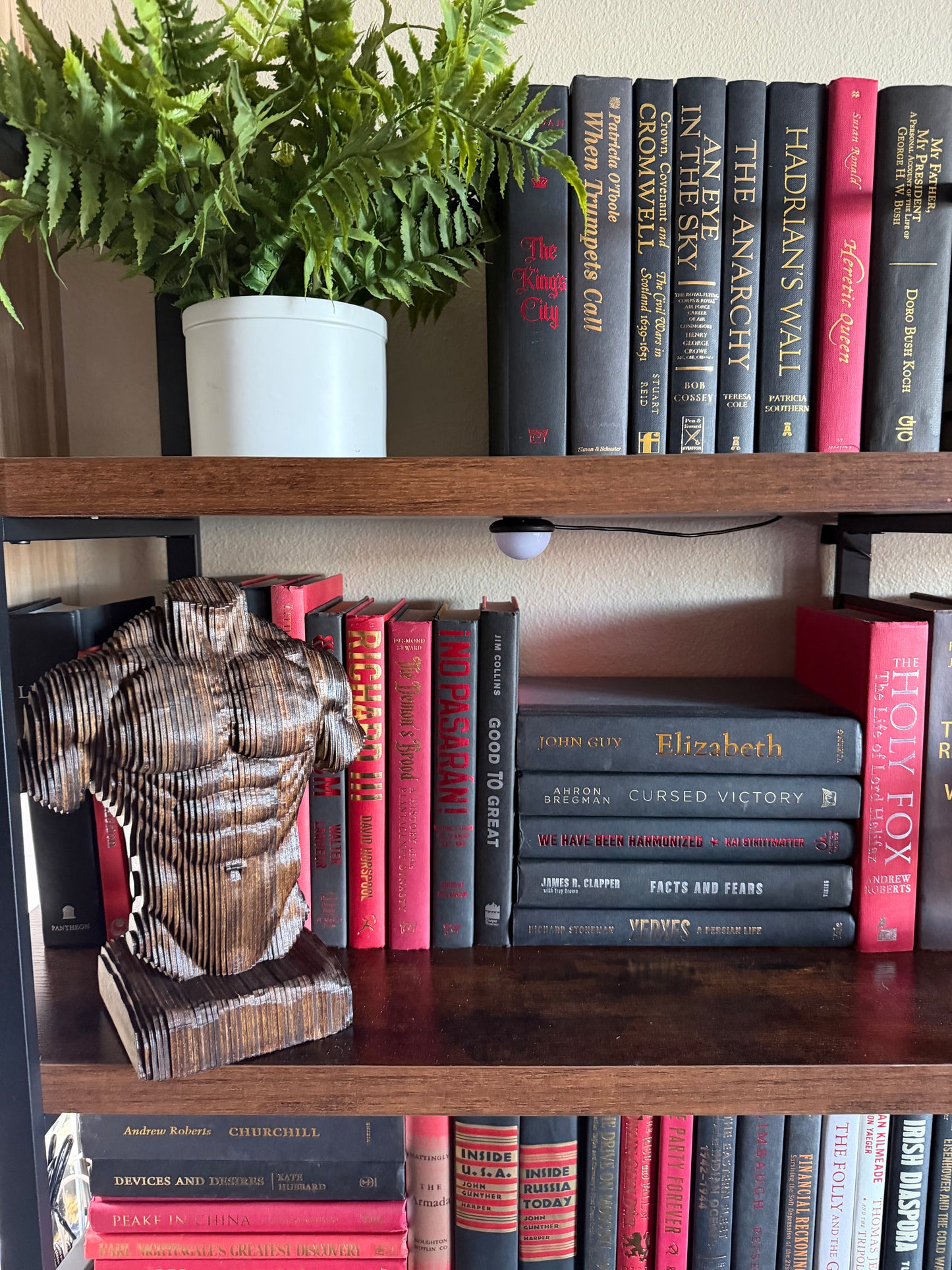 Handmade Layered Wood Torso Sculpture -
11.5" Modern Decor