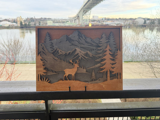 Landscape Wood Engraving