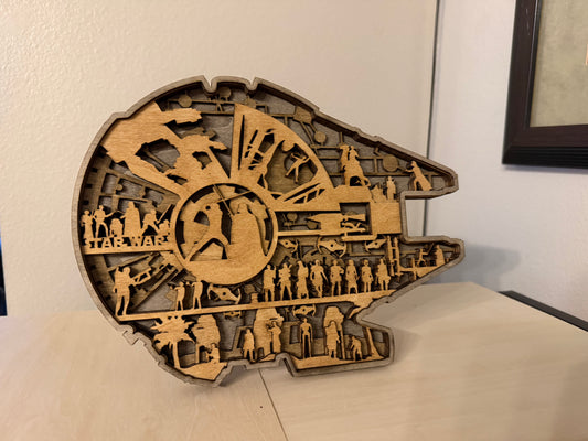 Star Wars Wall Engraving