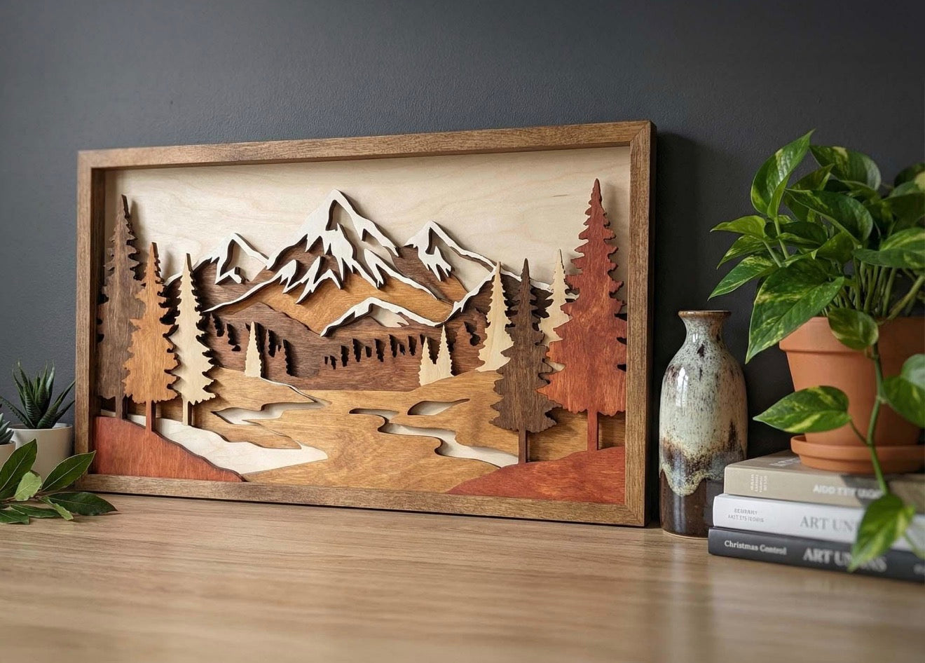 Multi Layer Mountain Decor