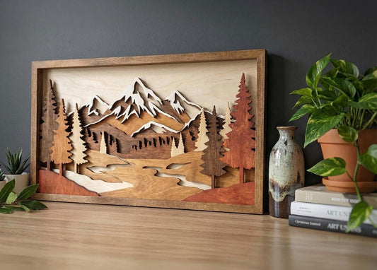 Multi Layer Mountain Decor