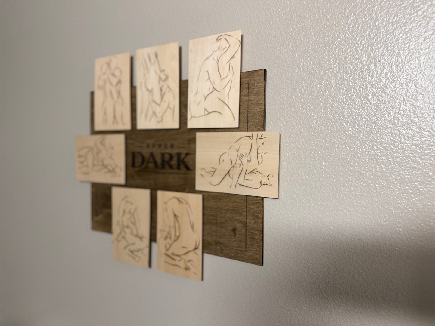 “After Dark: Tension & Form” | Handcrafted Wood Wall Art